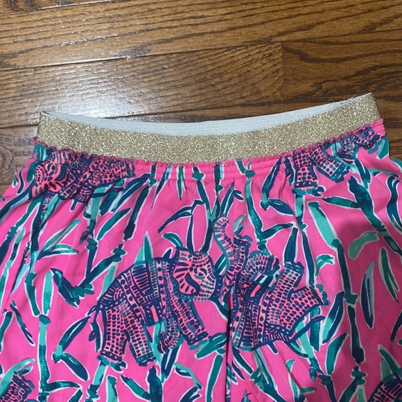 Lilly Pulitzer Rylan Shorts Elephant Mandevilla Pink Extra Lucky - Picture 3 of 11